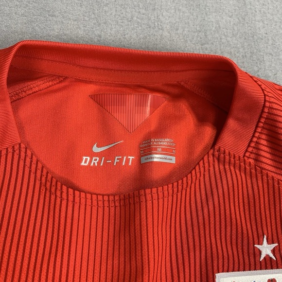 Nike England Soccer Jersey Men's Medium Red Dri-FIT Football - Picture 6 of 8